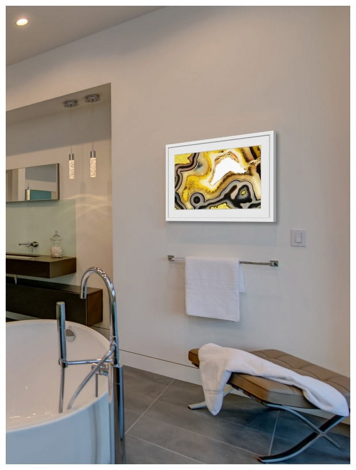 Marmont Hill - "Golden Mineral" Framed Painting Art Print