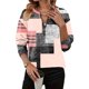 thumbnail image 1 of Camiseta de Larga para Mujer, Cuello Redondo, Estilo Casual, con Media Cremallera, Estampado Geométrico y Bloques de Color. Rosa XXXL, 1 of 4