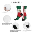 thumbnail image 5 of Women's Men's America Mexican Flag Colorful Novelty Pattern Crew Athletic Socks, 5 of 7