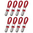 thumbnail image 1 of Uxcell 8 Pcs Clips para Toallas de Té con Lazo de Algodón para Colgar, Ganchos de Toalla de Metal de 4.3 Pulgadas, Perchas de Tela Multipropósito para Hogar Cocina Baño, Rojo, 1 of 7