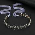 thumbnail image 1 of Nvzi Horquillas para el pelo de boda con flores para novias, peinetas con perlas de cristal, pinzas para el pelo, tocado, accesorios para el pelo de boda dorados, joyas - doradas, 1 of 4