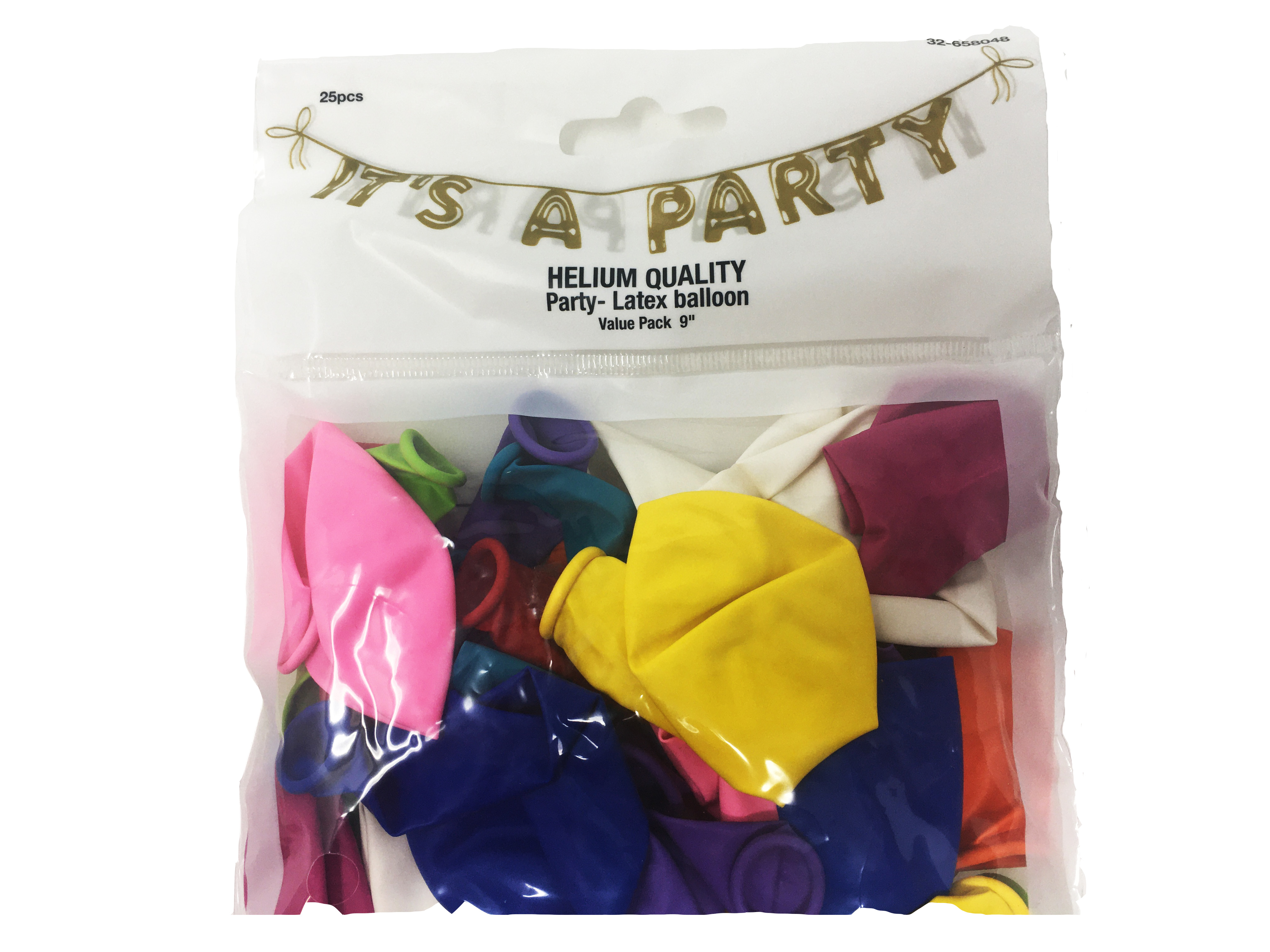 Helium Quality Party Latex Balloon 25pcs Value Pack 9" Multi color