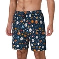 thumbnail image 2 of Uemuo Ball Sports Pattern Mens Swim Trunks Quick Dry Board Shorts with Mesh Lining, Stretch Beach Shorts Quick Dry No-Chafing Board Shorts-Small, 2 of 9