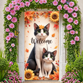 thumbnail image 3 of Decorative Design Welcome Banner Autumn Theme Cat Festive Decor Fall Decor for Home Decor Office Decor Indoor Decoration, 3 of 9