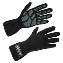 Allstar 913011 Single Layer Outseam Racing Gloves Non-SFI Black Pair - Small