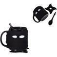 thumbnail image 1 of Taza Ninja creativa, taza de café fresca, taza de café de dibujos animados, taza de bebida con posavasos y cuchara, taza de café resistente al calor con asa, 1 of 5