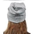 thumbnail image 4 of NYFASHION101 Unisex Comfort & Warm Knit Studded Slouchy Beanie Hat Grey, 4 of 4