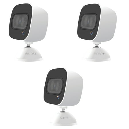 Ola-USA OLA0001 1080p Full HD Indoor/Outdoor Wi-Fi Smart Security Camera  3 Pack