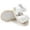 04 White, variant on Infant Baby Girls Summer Sandals with Flower Soft Sole Newborn Toddler First Walker Crib Dress Shoes
