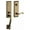 Satin Brass and Black, variant on Baldwin 85355190LENT Stonegate Evolved Handleset, Keyed Entrance Set Left Hand - Satin Black