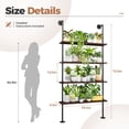 thumbnail image 5 of Bamworld Large Plant Shelf Indoor 4-Tier Tall Plant Rack 73in Wall Mount Metal Plant Stand Large Plant Holder, 5 of 6