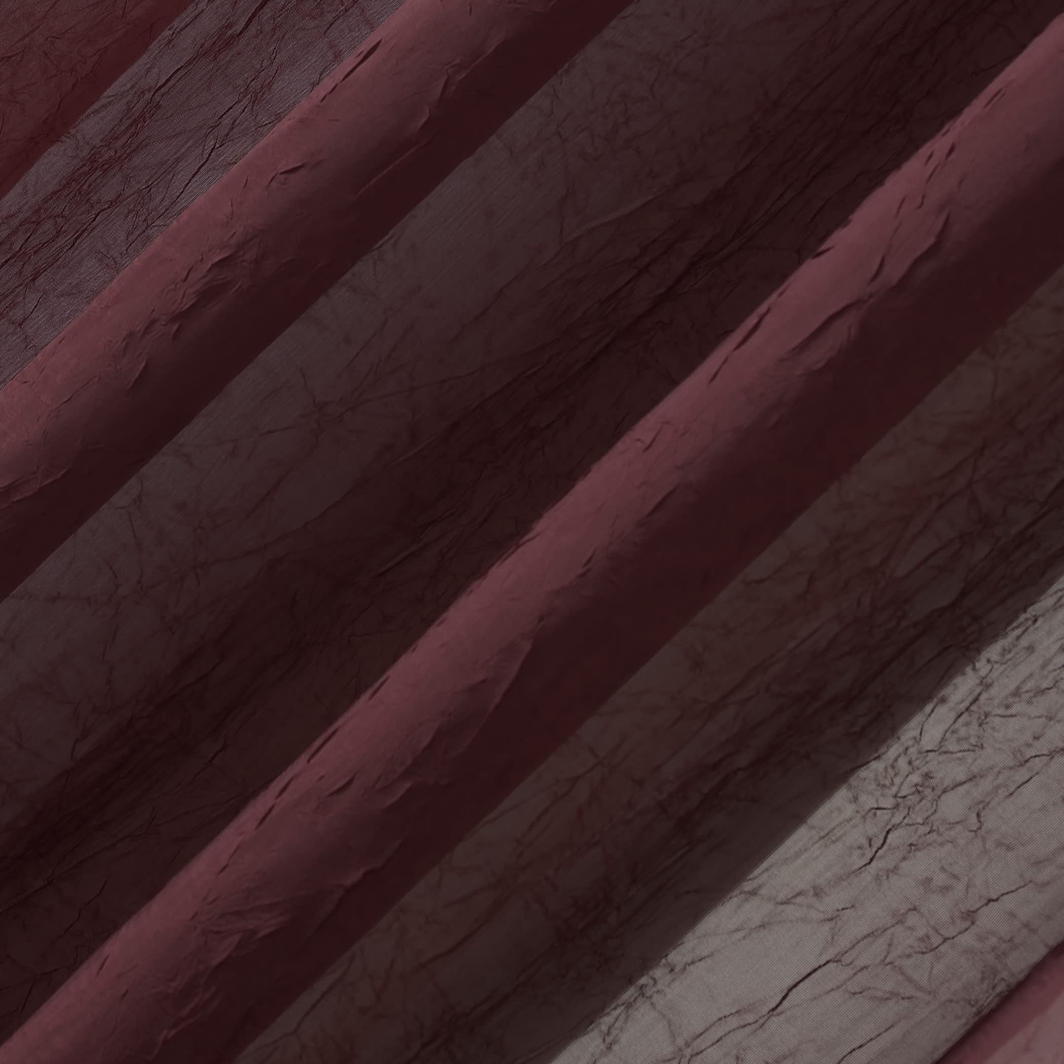 No. 918 Erica Crushed Voile Sheer Grommet Curtain Panel, 51"x84", Burgundy