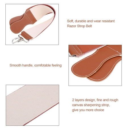 2024 Men Professional Razor Sharpener Manual Shaver Dual Layer Sharpening Strop Knife Polishing Belt