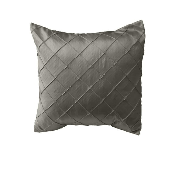 Pintuck Taffeta Decorative Throw Pillow/Sham Cushion Cover Silver