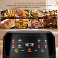 thumbnail image 4 of 7.5QT Air Fryer, 8-in-1 Digital Touchscreen with Visible Window, 1700W Preset Programs, Dishwasher Safe, Black, 4 of 7
