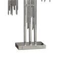 thumbnail image 4 of 30 Inch Table Lamp, 3 Lights, Faux Crystal Strand Shades, Chrome Metal, 4 of 5