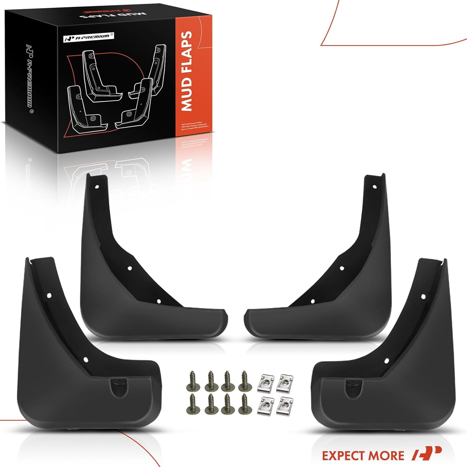 A-Premium Splash Guard Mud Flaps Replacement for Cadillac XTS 2013-2018 Without Side Skirts 4-PC Set