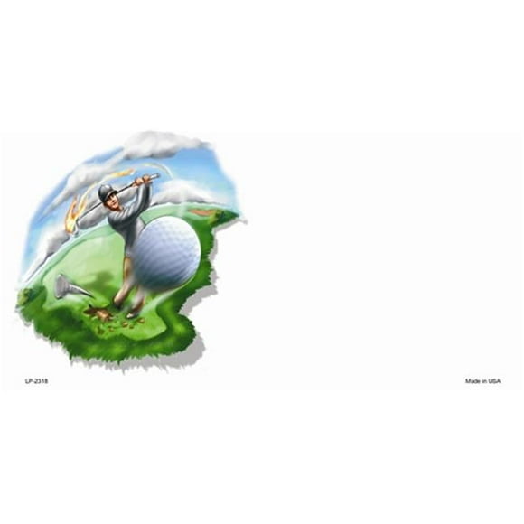 Golf Tee Shot Offset Flat License Plates Blanks for Customizing