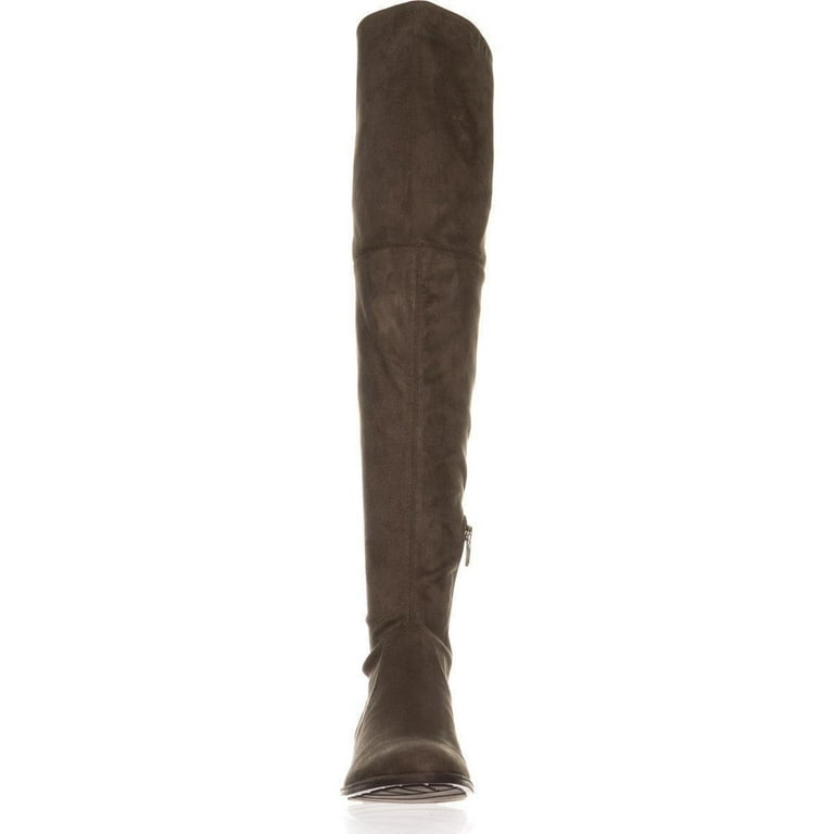 Marc Fisher Women s Humor 2 Fabric Almond Toe Over Knee Fashion Boots Brown Size 7 M Walmart