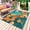 DarkGoldenRod, variant on Orange Leaf Outdoor Rug 5x7 Ft - Reversible Patio Rug Outdoor Camping Rugs, Abstract Oil Painting Branch Turquoise Washable Indoor Outdoor Area Rugs, Non-Slip Outdoor Carpet Runner for Deck/Porch