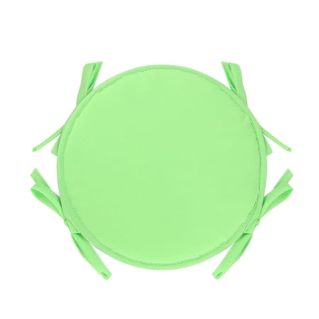 Anvazise Circular Cushion Comfortable Non-slip Soft Round Tie-on Chair Seat Pad for Chair Light Green