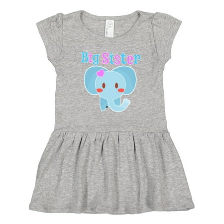 

Inktastic Big Sister Elephant Girls Toddler Dress