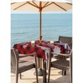 thumbnail image 2 of Outdoor Tablecloth with Umbrella Hole and Zipper, Christmas Gnomes Square Table Cloth 54x54 Inch Waterproof Tablecloth, Buffalo Plaid Xmas Winter Snowflakes Picnic Table Cover for Patio Camping, 2 of 7