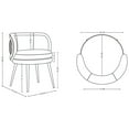 thumbnail image 3 of Manhattan Comfort Kaya Dining Chair with Solid Wood Frame in Cream - Set of 2, 3 of 7
