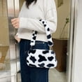 thumbnail image 2 of Bolso de hombro informal para mujer, bandolera con estampado Animal de leopardo, de felpa, bandolera, 2 of 5