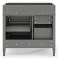 thumbnail image 7 of 36'' Bathroom Vanity without Top Sink, Modern Bathroom Storage Cabinet with 2 Drawers and a Tip-out Drawer, Solid Wood Frame, Grey (NOT INCLUDE BASIN SINK), 7 of 7