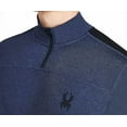 thumbnail image 3 of Spyder Active Men's Performance Quarter Zip Long Sleeve Shirt (Blue Heather, Large), 3 of 3