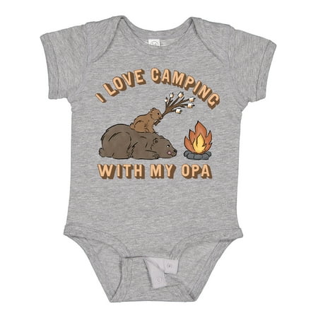 

Inktastic I Love Camping with My Opa Gift Baby Boy or Baby Girl Bodysuit