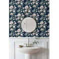 thumbnail image 6 of NextWall Navy & Blush Magnolia Trail Peel and Stick Wallpaper, 6 of 9