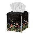 thumbnail image 7 of ZUXONGSY Mushroom Square Tissue Box Cover Moon 2 Packs Modern PU Leather Tissue Box Holder Easy to Clean Tissue Box Cover Case Waterproof Square Tissue Box Organizer Kitchen Decor, 7 of 7