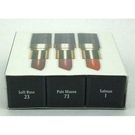 Bobbi Brown Lip Color Trio Lipstick Soft Rose, Pale Mauve, Salmon NIB