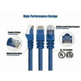 thumbnail image 2 of Cable Leader 100ft Cat6 UTP Ethernet Network Patch Cable Snagless 24AWG Bare Copper, Blue, 2 of 6