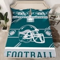 thumbnail image 2 of jejeloiu American Rugby Game Twin Sheet Sets,Gray Green Bedding For Teens 3pcs, 2 of 7