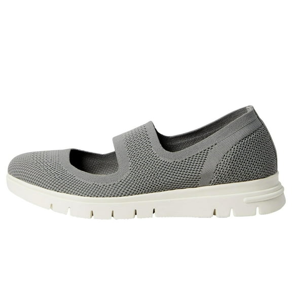 David Tate Comfy Knit Fabtic Flat Grey / White  NWS24-503 Women's Size 10.5