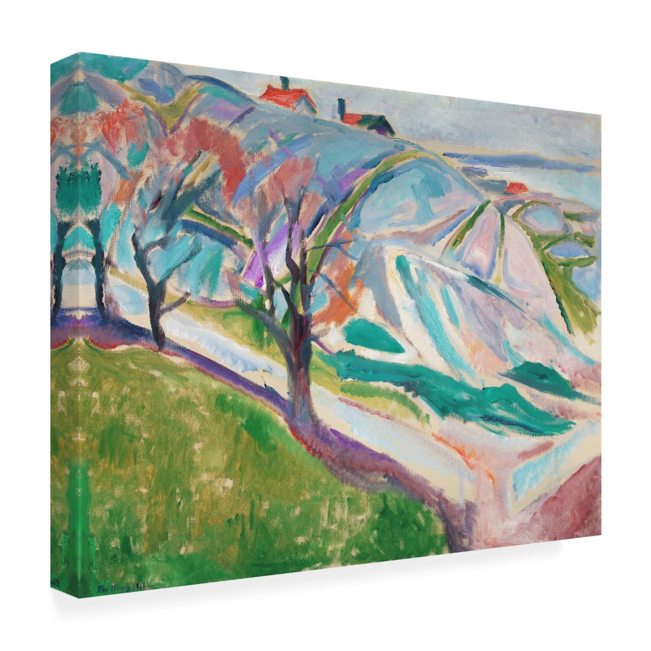 Trademark Fine Art Edvard Munch Munch Colorful Landscapes I Canvas Wall Art