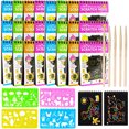 thumbnail image 2 of Paquete de 24 cuadernos de artes y manualidades para raspar, papeles de arte para niños, b OJYUDD OJYUDD, 2 of 2