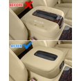thumbnail image 4 of Center Console Cover for 2007-2014 Silverado Tahoe Suburban Avalanche Sierra Yukon, Leather Arm Rest Lid Protector Cover for Truck, Floor Console Bucket Seat Cover, Beige, 4 of 6