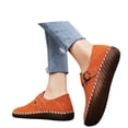 thumbnail image 3 of Women's Leather Round Toe Buckle Loafers Slip On Comfort Soft Walking Flats Casual Lightweight Driving Work Shoes, 3 of 6