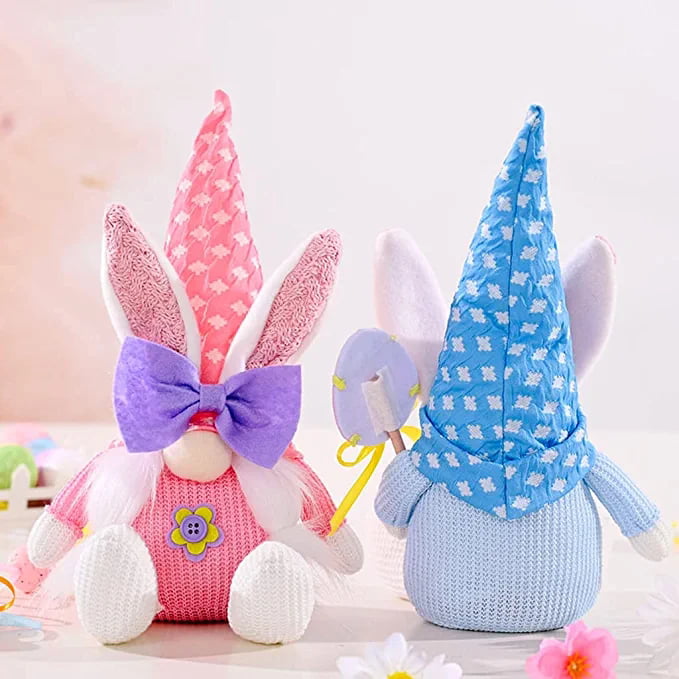 Hodao Easter Bunny Gnomes Decorations Spring Spring Table Centerpiece Gifts Set of 3 Nordic Swedish Nisse Scandinavian Tomte Elf Dwarf Indoor Home