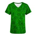 thumbnail image 4 of TIMIFIS Hauts de Sarrau pour Femmes Décontractés à Manches Courtes Uniforme de Travail Col en V T-Shirts de Sarrau Imprimés Chemises de Sarrau d'Été pour Soins Infirmiers avec Poches - Printemps/été, 4 of 4