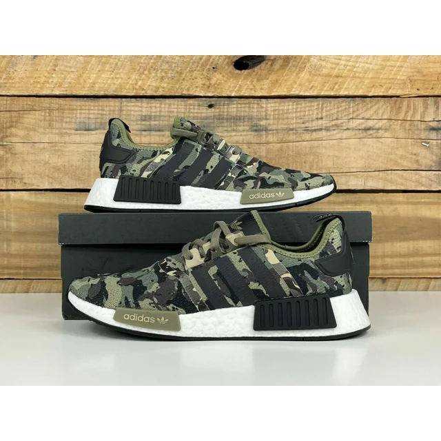 Adi-das NMD R1 Boost Mens Sizes Duck Camo Black Green White Shoes GV8796 Women's