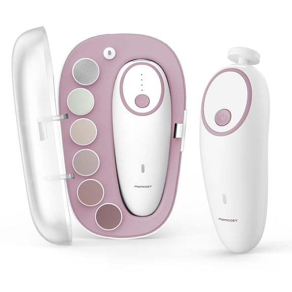 Momcozy Lima de Uñas Eléctrica para Bebés Adultos Nc02, Rosa Cortauñas Eléctrico para Bebés