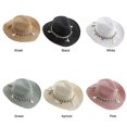 thumbnail image 2 of Womens Crochet Straw Sun Hat Wide Brim Hand Knit Smashable Holiday Bucket, 2 of 5