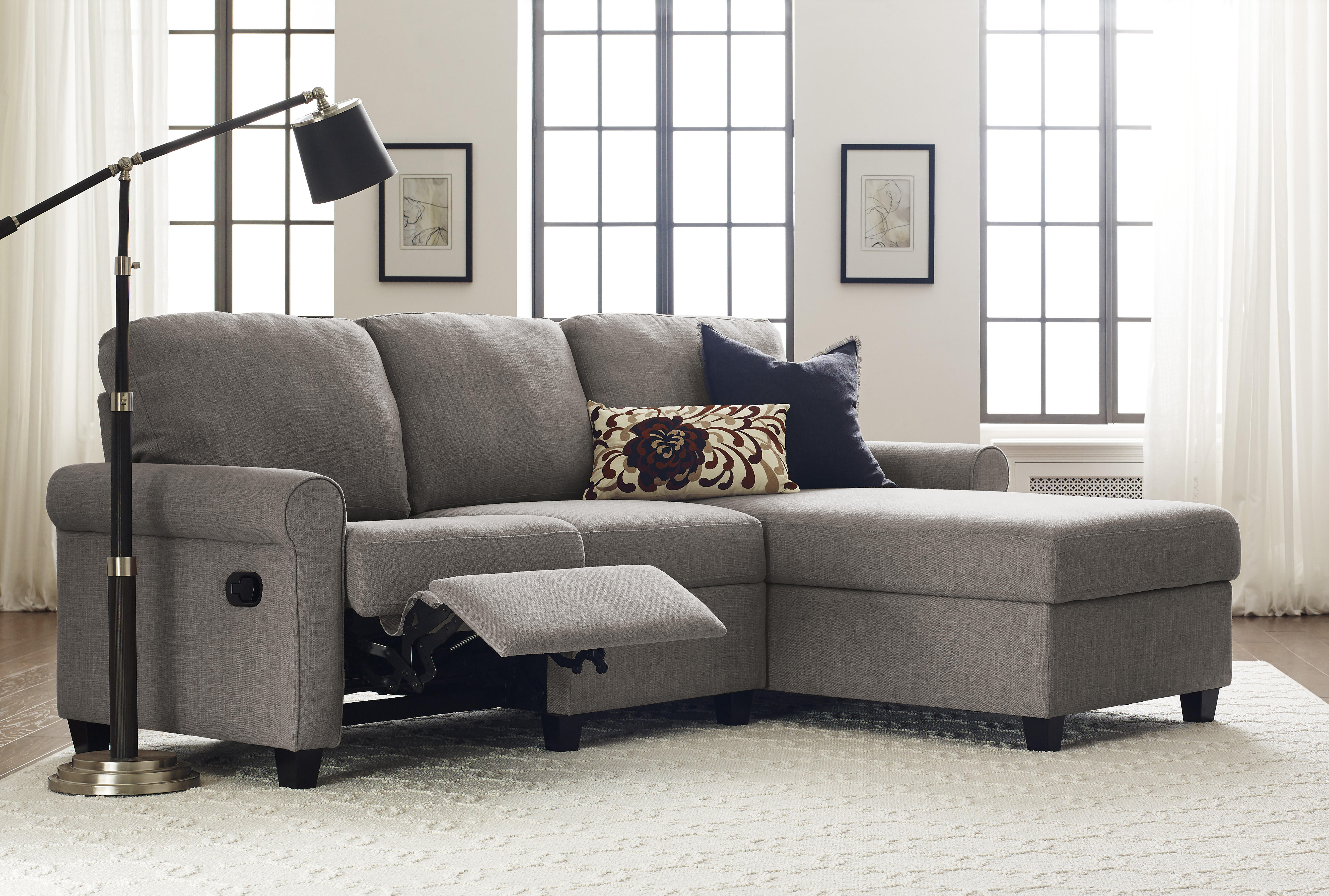 Serta Copenhagen Reclining Sectional Sofa with Right Storage Chaise