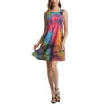 thumbnail image 1 of Women's Sleeveless Loose Watercolor Dresses T Shirt Tank Casual Short Dress with Pockets, 1 of 3