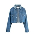 thumbnail image 5 of Jessica Simpson Women's Cropped Denim Western Shirt, Sizes XS-XL, 5 of 6